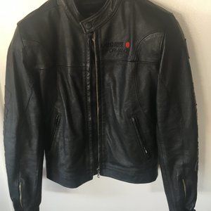 Ducati Performance Woman's Armored Black Leather Motorcycle Jacket Size 46 Like